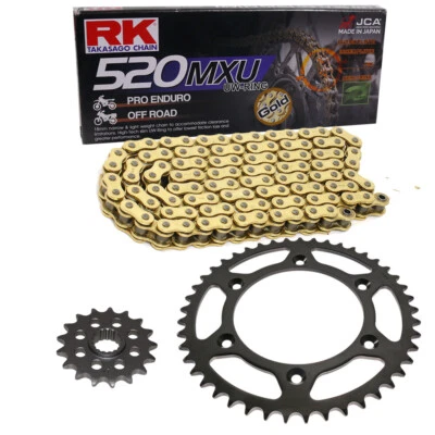 Juego de cadenas Suzuki RM 125 92-96 RK GB 520 MXU 114 ORO ABIERTO 13/49 Foto 1 de 4