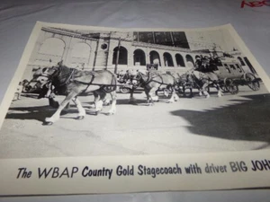 Vintage WBAP Country Gold Stagecoach Driver Big John Photograph Radio Station - Picture 1 of 7
