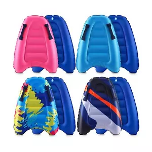 4 Pieces Inflatable Surf Body Boards with Handles Beach Floating Surfboard Li... - Picture 1 of 7