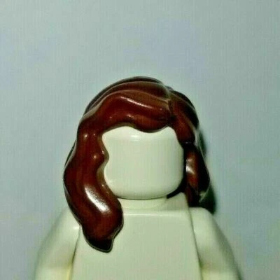 LEGO Pelo Largo Rojo Marrón Ondulado Sobre el Hombro Rizos Minifigura Lindo Amigos Peluca Foto 1 de 2