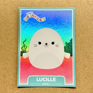 Squishmallow Lucille the Harp Seal ~ Holographic Foil ~ #72 ~ S1 Trading Card - Picture 1 of 2