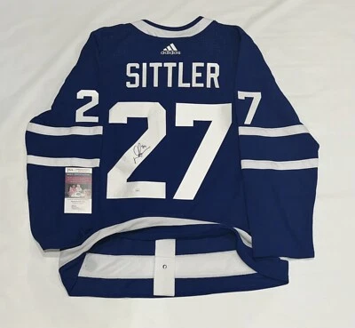 DARRYL SITTLER SIGNED ADIDAS CLIMALITE TORONTO MAPLE LEAFS JERSEY JSA COA - Image 1 of 3