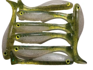 5" Swimbait, Watermelon pearl white, 4pk, Dee's Baits - Picture 1 of 1