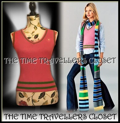 Camiseta sin mangas Kate Moss Topshop rosa verde mezcla de lana de lujo tejida Reino Unido 10 38 Foto 1 de 4