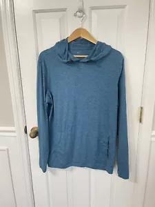 01.Algo Herren Large Performance schnelltrocknender Hoodie UPF 50 türkisblau - Bild 1 von 7