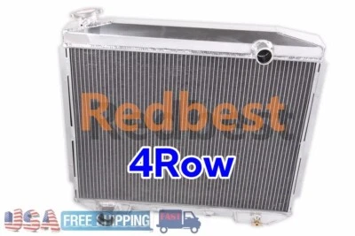 4Row Aluminum Radiator For 1957-1959 Ford Fairlane Ranchero Mercury Edsel V8 AT - Изображение 1 из 4