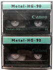2 x Canon 8mm Metal HG Video Cassette Tapes With Cases P5-90HG