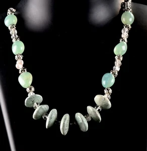 satyaloka aventurian turquoise necklace   protects  thefts, accidents, #6853 - Picture 1 of 4