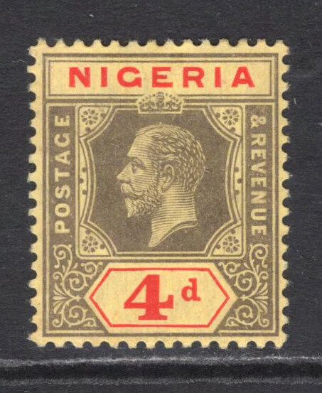 M17375 Nigeria y Territorios ~ Nigeria 1915 SG6b - 4d en amarillo profundo Foto 1 de 1