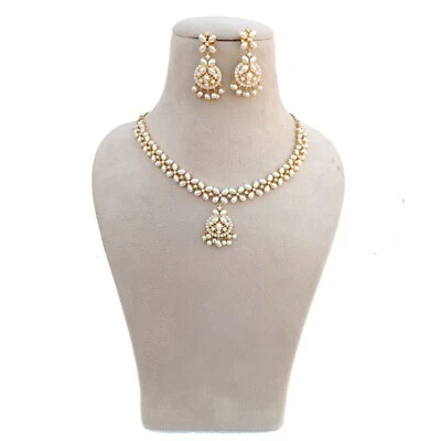 Collar de piedras preciosas de perlas, collar chapado en oro, collar de joyas regalos para ella Foto 1 de 4