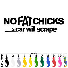 2X o Fat Chicks Auto Aufkleber Will Scrape Fenster Stoßstange Laptop Auto Vinyl Deca
