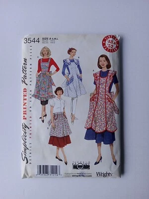 Simplicity 3544 Repro Vintage Misses Mid Century Apron Pattern UNCUT Sz S M L - Image 1 of 3