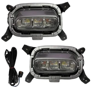Fog Lamp Set For KIA Seltos Ice Cube Type LED With Complete Kit (PAIR) 2019-2023 - Picture 1 of 4