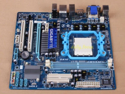 Gigabyte GA-MA78GME-S2H V1.0 Motherboard LGA AM2/AM2+/AM3 DDR2 AMD 780G - Image 1 of 4