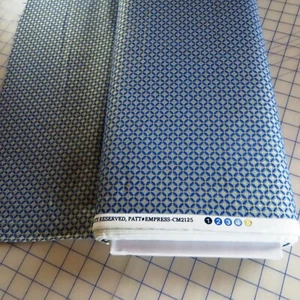 1/2 Yard, Empress Blue Metallic Timeless Treasures $3.99 Ships ANY Amount Fabric - Picture 1 of 4