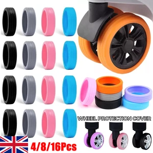4-16X Luggage Wheel Covers For Suitcase Wheel Protector Silicone Luggage Wheel` - Picture 1 of 20