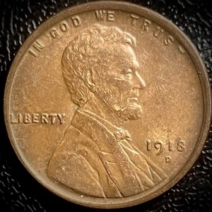 1918 D Lincoln Wheat Cent - Choice XF - 1C - Picture 1 of 2