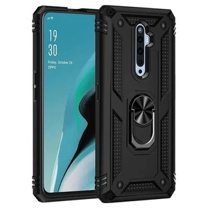 Cover Custodia OPPO Reno 2Z - Rinforzata Nera Antishock con Anello Magnetico - Foto 1 di 1