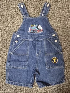 Thomas & Friends Toddler Denim Overalls 4T Embroidered Trains Characters - Picture 1 of 6