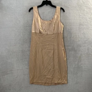 JR Nites By Caliendo Womans Dress Peach 10 Solid Sleeveless Round Neck Zip - Picture 1 of 8