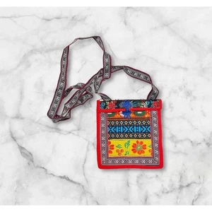 Handarbeit Umhängetasche Handtasche handbestickt genäht Boho Bag - Bild 1 von 8