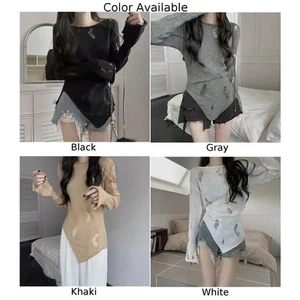 Stylish Womens Slim Fit Thin Sweater with Long Sleeves for Casual Look - Picture 1 of 21