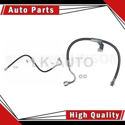 2 Front Brake Hydraulic Hose Brake Line Fits 1983 GMC G3500 1984 GMC G3500 - Image 1 of 4