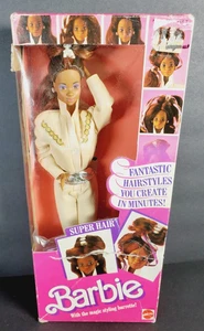 NEU 1986 Barbie Super Hair Barbie Puppe African American Mattel # 3296 - Bild 1 von 14