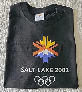 Winter Olympics Salt Lake City 2002 T-Shirt Black L New - Picture 1 of 12