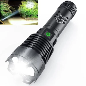 Wiederaufladbare Taschenlampen 1500000 hohe Lumen, LED leistungsstarke superhelle Taschenl... - Bild 1 von 8
