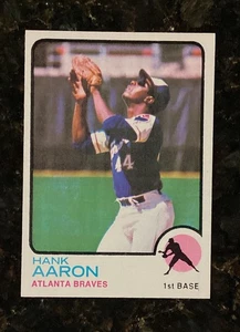 1973 Topps Baseball Hank Aaron #100 (NM/MT) - Foto 1 di 2