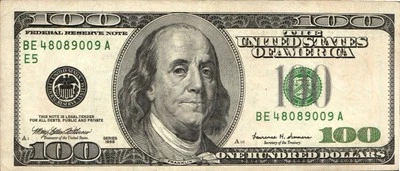 100 Dollar Bill (Misprint / Miscut / Off Center) 1999 - Image 1 of 4