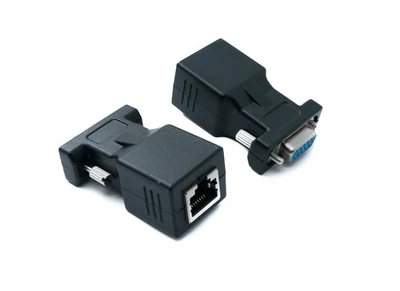 SYSTEM-S Ethernet VGA over IP converter 2x VGA socket to LAN RJ45 socket 20m - Image 1 of 4