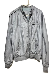 Vintage Members Only Jacket Mens 44L Gray Racer Bomber Europe Craft 80s - Picture 1 of 6