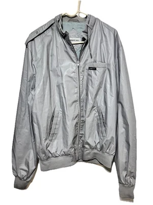 Vintage Members Only Jacket Mens 44L Gray Racer Bomber Europe Craft 80s - Image 1 of 4