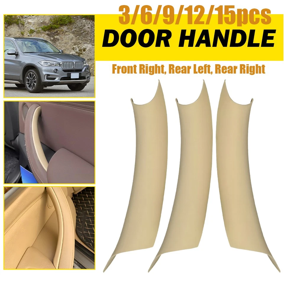 3-15X Inner Door Panel Handle Pull Trim Cover Set For 14-18 BMW X5 X6 F15 F16 - Image 1 of 4