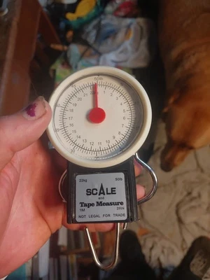 Eagle Claw brand fishing scale with a built-in tape measure - Image 1 of 4