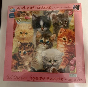 SunsOut 1,000 PC A Pile of Kittens Puzzle-larger size pieces-26"x26"-NIB - Picture 1 of 1