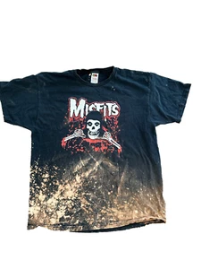 VTG Misfits t Shirt XL Skull Punk Rock Tie Dye Cotton Crimson Ghost - Picture 1 of 9