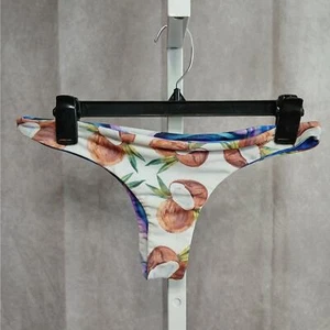 H&M White Coconut Print Reversable Bikini Bottom Swimwear Small - Picture 1 of 3