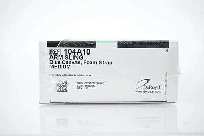 *1-Pack* DeRoyal Arm Sling Blue Canvas With Foam Strap Medium 104A10  - Image 1 of 2