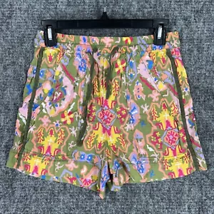 Zara Shorts Womens S High Waist Pull On Drawstring Southwestern Boho Festival - Picture 1 of 9