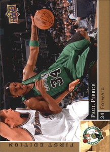 2009-10 Upper Deck First Edition Gold Celtics Basketball Card #7 Paul Pierce