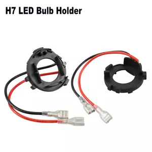 2x H7 LED Bulbs Base Adapter Holders Fit VW Scirocco Touran Sharan for Jetta MK6 - Picture 1 of 8