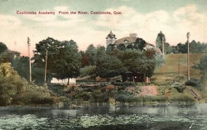 Vintage Postcard 1910's Coaticook Academy From The River Quebec Canada - Picture 1 of 2