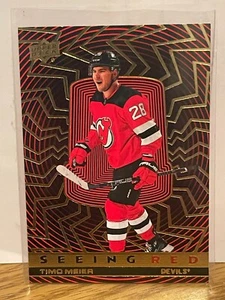 2023-24 Upper Deck Extended Series - SR-4 Timo Meier - Seeing Red Gold - Picture 1 of 2
