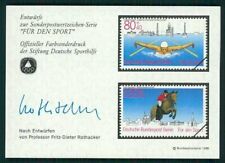 GERMAN SPORTS AID OLYMPIC COMMITTEE S/S DRAFTS !! HORSE RIDING HORSES m3970