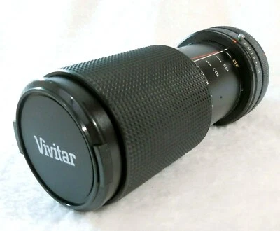 Vivitar Lens 70-210mm f4.5 MC Macro Focusing Zoom Canon 1:4x 52mm Box Lens Caps - Image 1 of 4