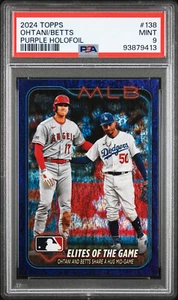 Elites of the Game Shohei Ohtani/Betts 2024 Topps #138 Purple Holofoil PSA 9 LA - Bild 1 von 2