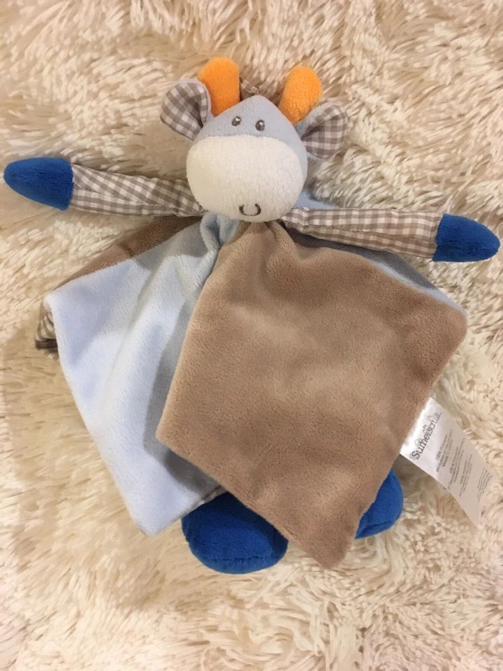 Manta de seguridad de vaca y guinga de piel de minky de peluche Sumersault juguete Lovey Foto 1 de 4